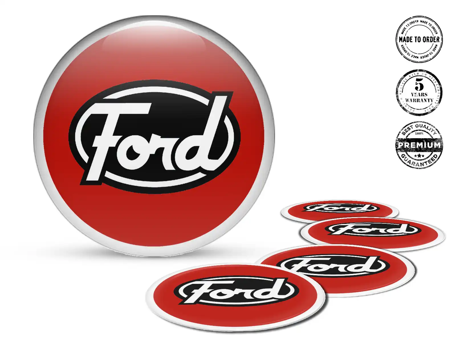 Ford Design Emblème Bombé Logos Roue Résine